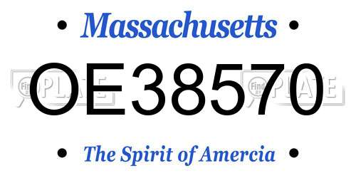 OE38570 Massachusetts License Plate