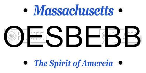 OESBEBB Massachusetts License Plate