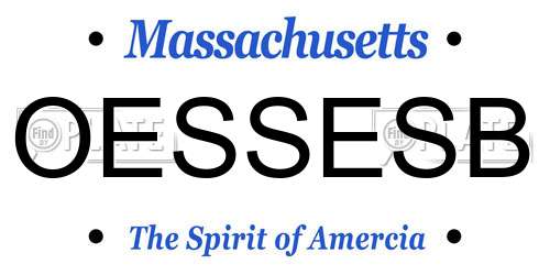 OESSESB Massachusetts License Plate