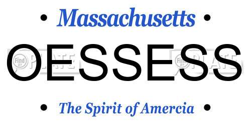 OESSESS Massachusetts License Plate