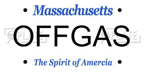 OFFGAS Massachusetts License Plate