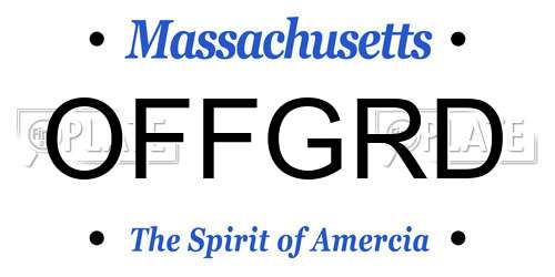 OFFGRD Massachusetts License Plate