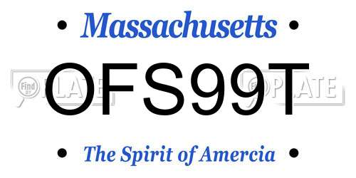 OFS99T Massachusetts License Plate