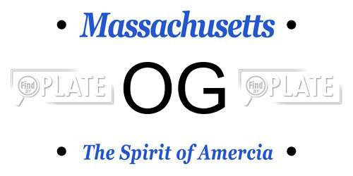 OG Massachusetts License Plate
