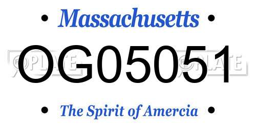 OG05051 Massachusetts License Plate
