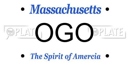 OGO Massachusetts License Plate