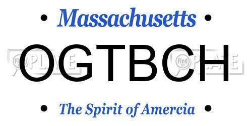 OGTBCH Massachusetts License Plate