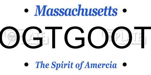 OGTGOOT Massachusetts License Plate