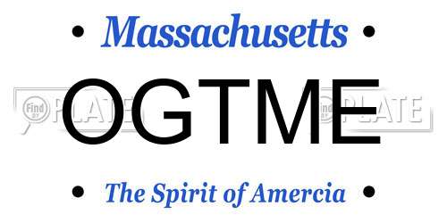 OGTME Massachusetts License Plate