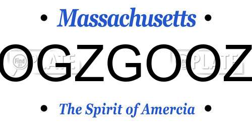 OGZGOOZ Massachusetts License Plate