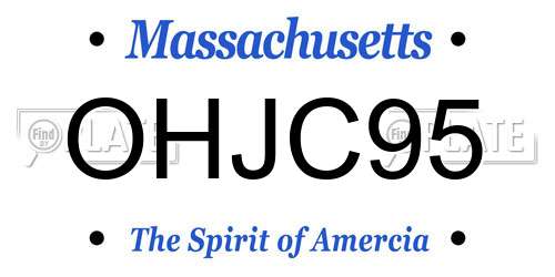 OHJC95 Massachusetts License Plate