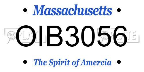 OIB3056 Massachusetts License Plate