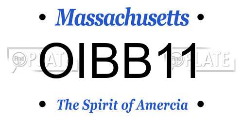 OIBB11 Massachusetts License Plate
