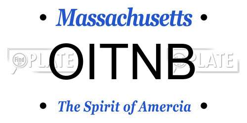 OITNB Massachusetts License Plate