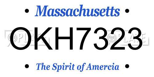 OKH7323 Massachusetts License Plate