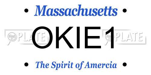 OKIE1 Massachusetts License Plate