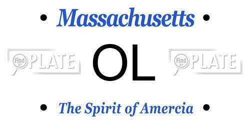 OL Massachusetts License Plate