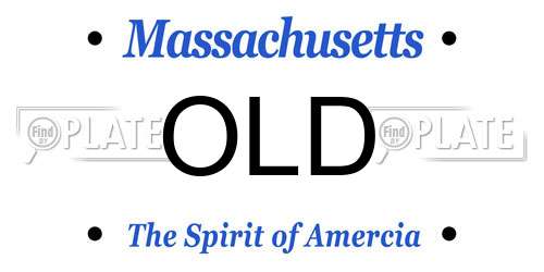 OLD Massachusetts License Plate