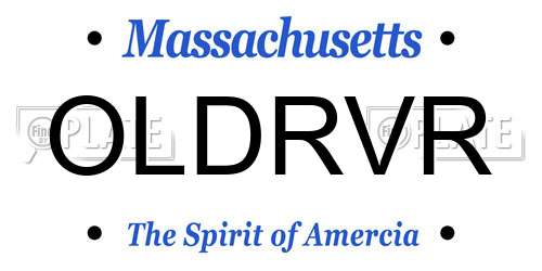 OLDRVR Massachusetts License Plate