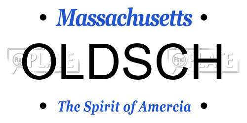 OLDSCH Massachusetts License Plate