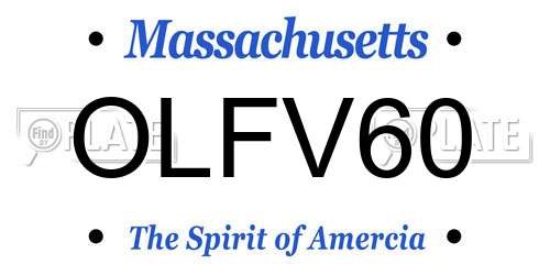 OLFV60 Massachusetts License Plate