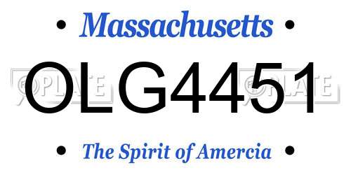 OLG4451 Massachusetts License Plate