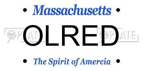 OLRED Massachusetts License Plate