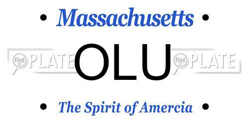 OLU Massachusetts License Plate