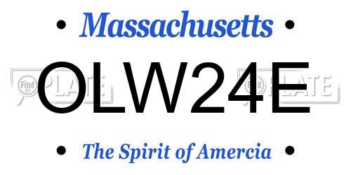OLW24E Massachusetts License Plate