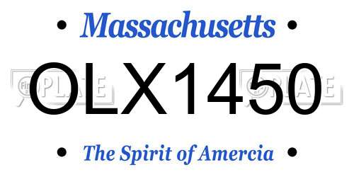 OLX1450 Massachusetts License Plate