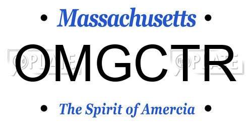 OMGCTR Massachusetts License Plate