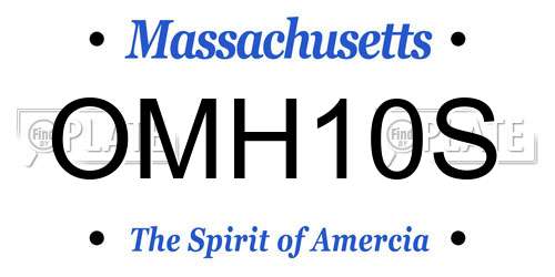 OMH10S Massachusetts License Plate