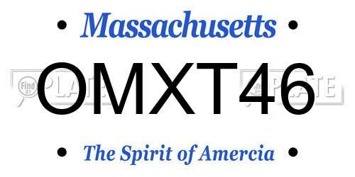 OMXT46 Massachusetts License Plate