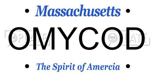 OMYCOD Massachusetts License Plate