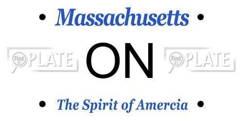 ON Massachusetts License Plate
