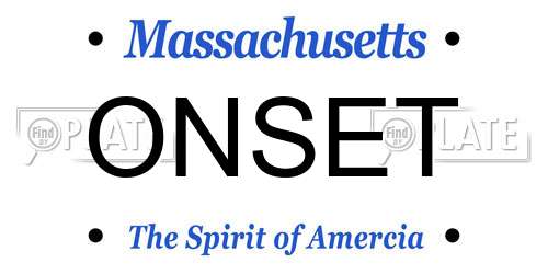 ONSET Massachusetts License Plate