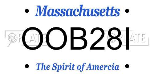 OOB28I Massachusetts License Plate