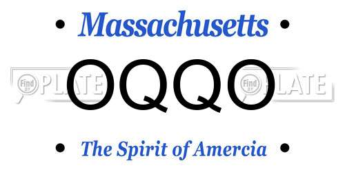 OQQO Massachusetts License Plate