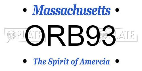 ORB93 Massachusetts License Plate