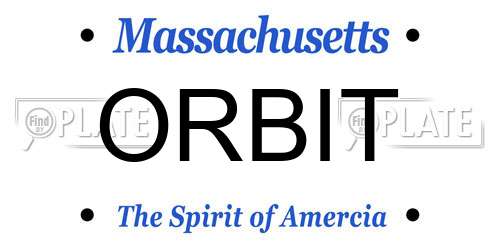 ORBIT Massachusetts License Plate