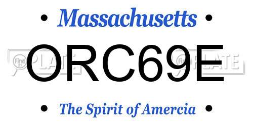 ORC69E Massachusetts License Plate