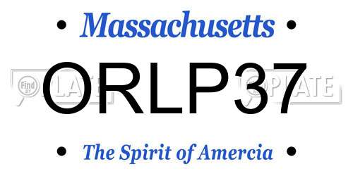 ORLP37 Massachusetts License Plate
