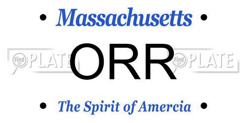 ORR Massachusetts License Plate