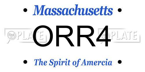 ORR4 Massachusetts License Plate