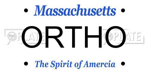 ORTHO Massachusetts License Plate