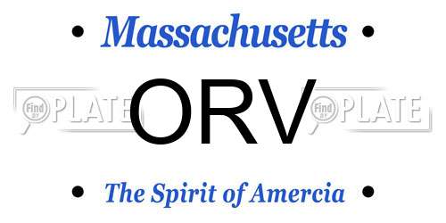 ORV Massachusetts License Plate