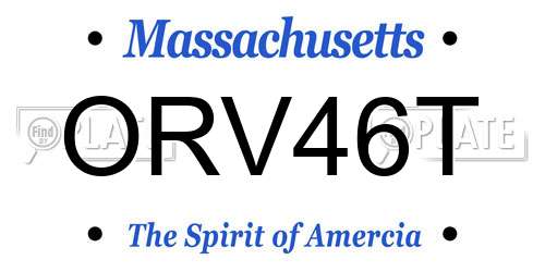 ORV46T Massachusetts License Plate