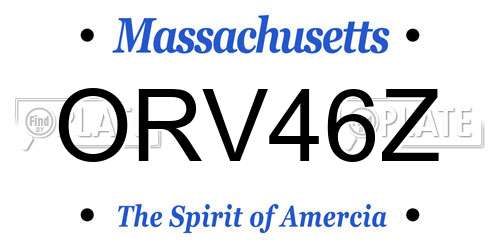ORV46Z Massachusetts License Plate