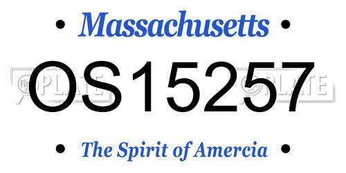 OS15257 Massachusetts License Plate
