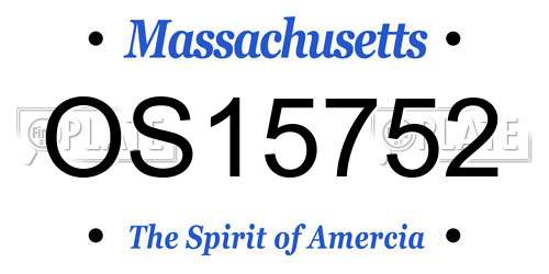OS15752 Massachusetts License Plate